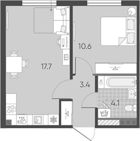Купить двухкомнатную квартиру в новостройках в ЖК Пулково Lake в Санкт-Петербурге. Вариант № 7597289, 0, площадь -  квм, цена 9384433 рублей