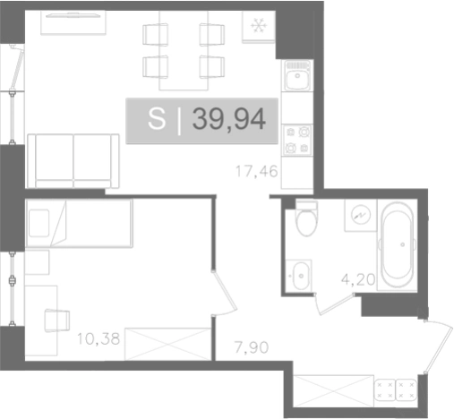 Купить двухкомнатную квартиру в ЖК ORO by Akvilon в Санкт-Петербурге. Вариант № 5564320, 0, площадь -  квм, цена 14731693 рублей