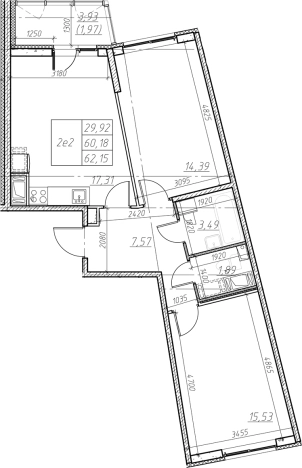 Купить трехкомнатную квартиру в ЖК Левитан в Мурине. Вариант № 6852757, 0, площадь -  квм, цена 8972838 рублей