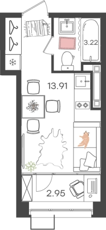 Купить Студию в ЖК Новая Жизнь Львовская в Нижнем Новгороде. Вариант № 130507, 0, площадь -  квм, цена 3947728 рублей