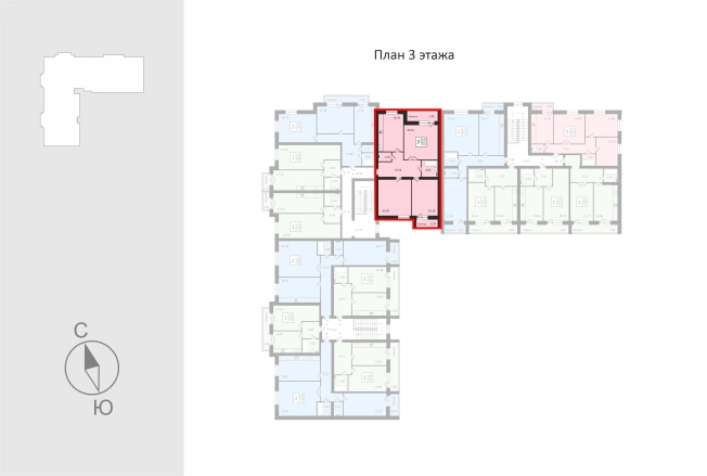 Купить квартиру в новостройках в ЖК Дом на Батурина,10 в Владимире. Вариант № 152044, 1, площадь -  квм, цена 12886250 рублей
