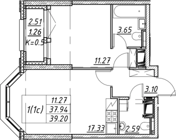Купить двухкомнатную квартиру в новостройках в ЖК Цивилизация на Неве в Санкт-Петербурге. Вариант № 7849636, 0, площадь -  квм, цена 12468108 рублей