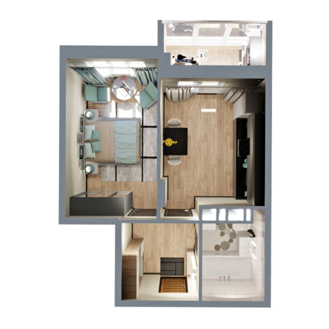 Купить квартиру в новостройках в Коврове. Вариант № 6848752, 1, площадь -  квм, цена 4094025 рублей