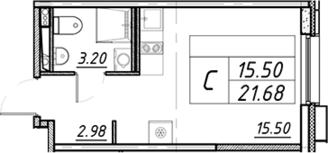 Купить Студию на улице Московское шоссе в Санкт-Петербурге. Вариант № 6059070, 0, площадь -  квм, цена 8534101 рублей