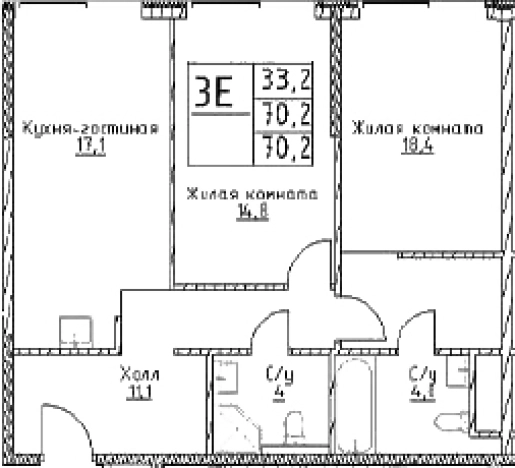 Купить квартиру в новостройках в районе Черёмушки в Москве. Вариант № 10306932, 0, площадь -  квм, цена 27005940 рублей