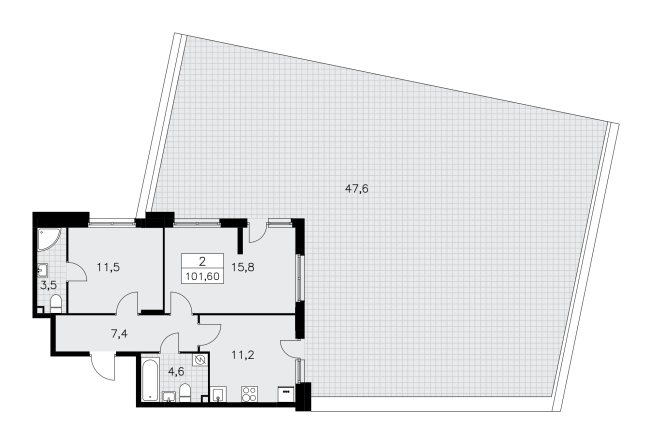 Купить двухкомнатную квартиру в ЖК Бунинские кварталы в Москве. Вариант № 164544, 0, площадь -  квм, цена 24342760 рублей