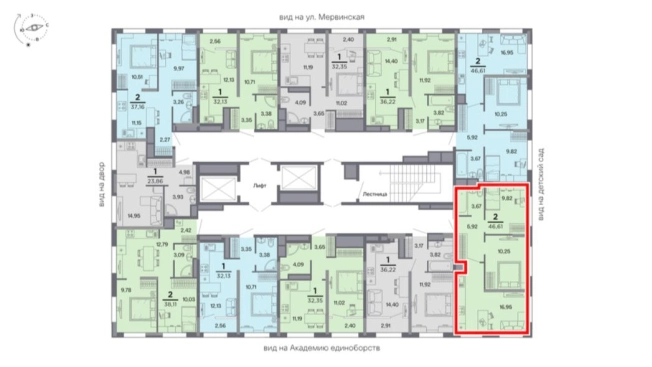 Купить квартиру в новостройках на улице Птицеводов в Рязани. Вариант № 683603, 7, площадь -  квм, цена 6893975 рублей