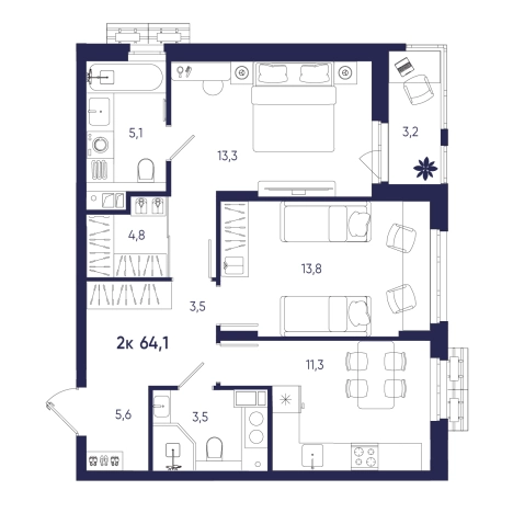 Купить квартиру на улице Ударная в Пензе. Вариант № 10320433, 0, площадь -  квм, цена 5769000 рублей