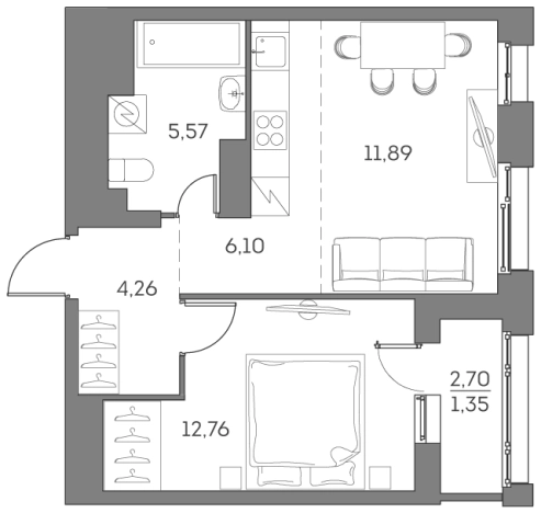 Купить квартиру в ЖК Аквилон Beside 2.0 в Москве. Вариант № 842224, 0, площадь - квм, цена 18623274.0000 рублей