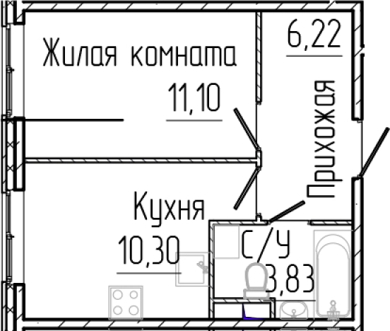Купить однокомнатную квартиру на улице Тихвинская в Сертолове. Вариант № 7979453, 0, площадь - квм, цена 6502340 рублей