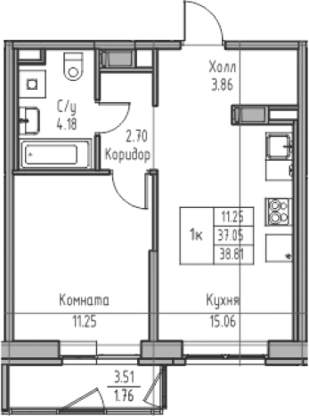 Купить двухкомнатную квартиру в ЖК Юнтолово в Санкт-Петербурге. Вариант № 7834733, 0, площадь -  квм, цена 8528164 рублей