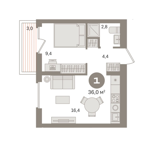 Купить квартиру в ЖК Первый квартал. Вторая очередь в Московской области. Вариант № 8587583, 0, площадь -  квм, цена 7710000 рублей