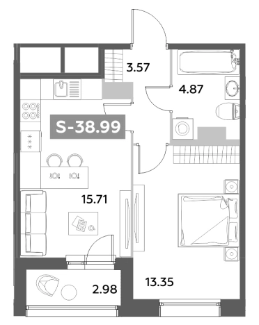 Купить двухкомнатную квартиру в новостройках у метро Звёздная в Санкт-Петербурге. Вариант № 6217066, 0, площадь -  квм, цена 13217550 рублей