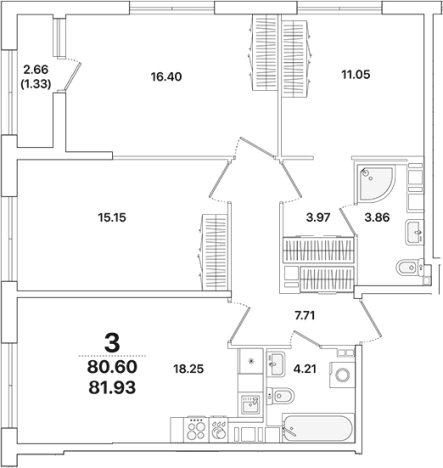 Купить многокомнатную квартиру в ЖК Академик в Санкт-Петербурге. Вариант № 8927549, 0, площадь -  квм, цена 20229599 рублей