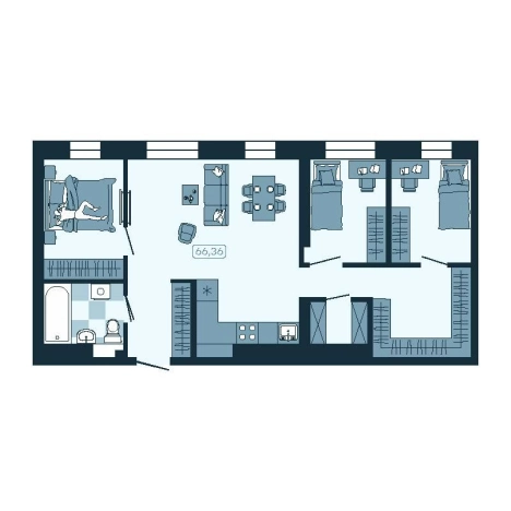 Купить четырехкомнатную квартиру в Приморском крае. Вариант № 5460446, 0, площадь -  квм, цена 11676042 рублей