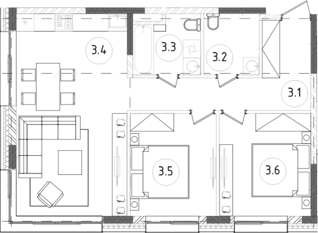 Купить квартиру у метро Зорге в Москве. Вариант № 63096, 0, площадь -  квм, цена 22939400 рублей