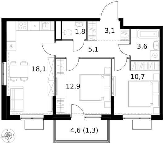 Купить квартиру в ЖК 1-й Измайловский в Москве. Вариант № 9715000, 0, площадь - квм, цена 22911680 рублей