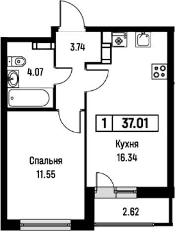 Купить квартиру на улице Екатерининская в Мурине. Вариант № 8062046, 0, площадь -  квм, цена 7292672 рублей