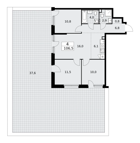 . Вариант № 144211, 0, площадь - 106.5 квм, цена 34034030 рублей