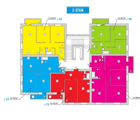 Купить квартиру в новостройках в Вологодской области. Вариант № 149707, 0, площадь -  квм, цена 6513600 рублей