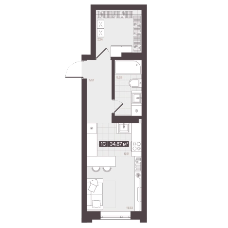 Купить квартиру в новостройках в районе Центральный в Кемерове. Вариант № 171006, 0, площадь -  квм, цена 5656124 рублей