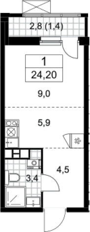 Купить Студию в ЖК Скандинавия в Москве. Вариант № 93822, 0, площадь -  квм, цена 8054704 рублей