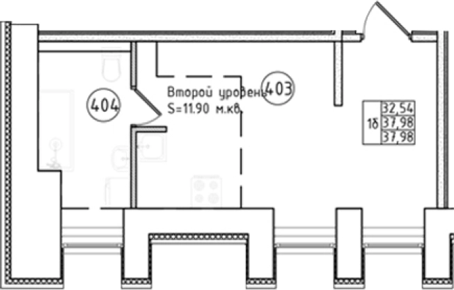 . Вариант № 6230320, 0, площадь - 37.98 квм, цена 9071000 рублей