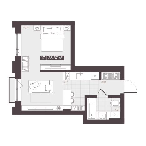 Купить квартиру в новостройках в районе Центральный в Кемерове. Вариант № 170836, 0, площадь -  квм, цена 6571659 рублей