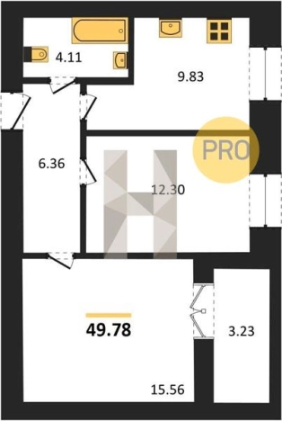 Купить двухкомнатную квартиру в ЖК Znak (Знак) в Удмуртской Республике. Вариант № 67666, 0, площадь -  квм, цена 5007868 рублей