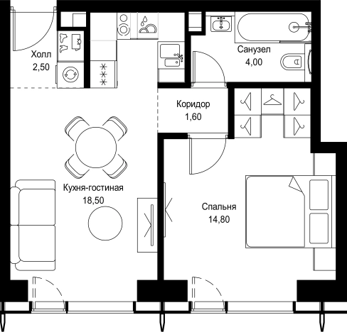 Купить однокомнатную квартиру у метро Мякинино в Москве. Вариант № 9940816, 0, площадь -  квм, цена 20544005 рублей