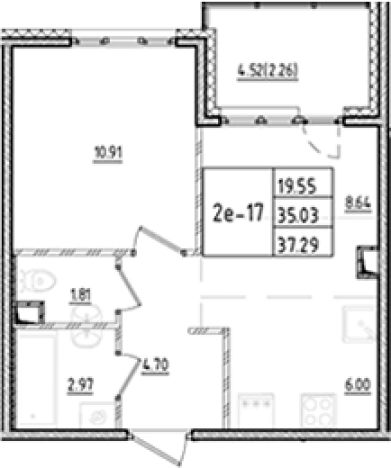 Купить квартиру у метро Проспект Ветеранов в Ленинградской области. Вариант № 6855183, 0, площадь -  квм, цена 7878445 рублей