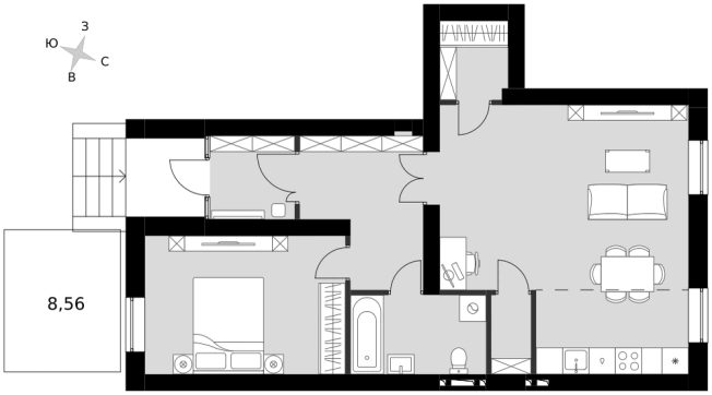 Купить двухкомнатную квартиру в Апрелевке. Вариант № 9891474, 0, площадь -  квм, цена 17936640 рублей