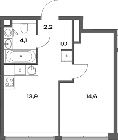 Купить квартиру в ЖК Акценты в Москве. Вариант № 136884, 0, площадь -  квм, цена 10338109 рублей