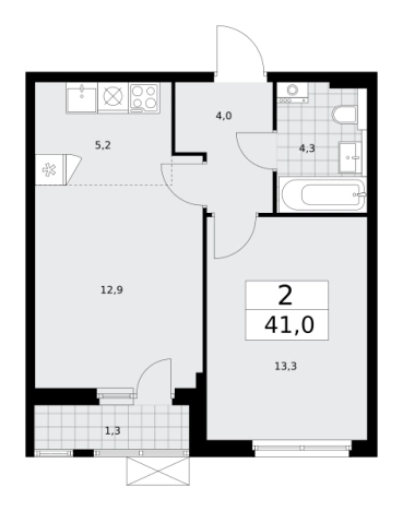 Купить двухкомнатную квартиру в ЖК Бунинские кварталы в Москве. Вариант № 489850, 0, площадь -  квм, цена 14675950 рублей