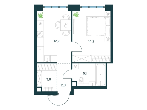 Купить однокомнатную квартиру в районе Печатники в Москве. Вариант № 826859, 0, площадь -  квм, цена 26220768 рублей