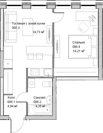 Купить квартиру у метро Тульская в Москве. Вариант № 81750, 0, площадь - квм, цена 21375200 рублей