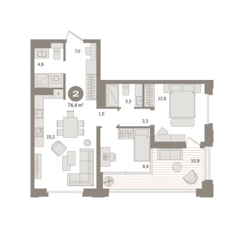 Купить двухкомнатную квартиру у метро Фонвизинская в Москве. Вариант № 8625582, 0, площадь -  квм, цена 35410000 рублей