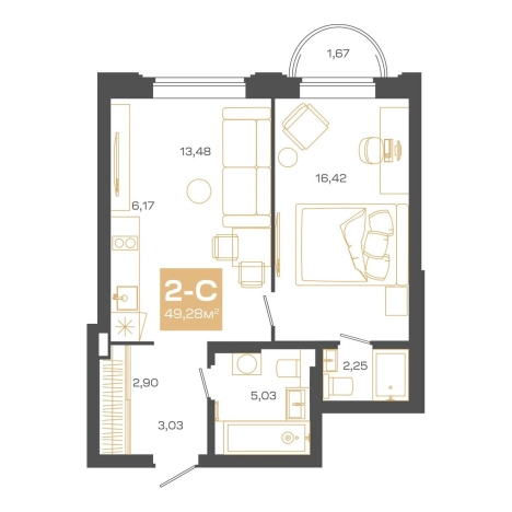 Купить двухкомнатную квартиру в ЖК Пульсар в Новосибирске. Вариант № 9961832, 0, площадь -  квм, цена 11732000 рублей