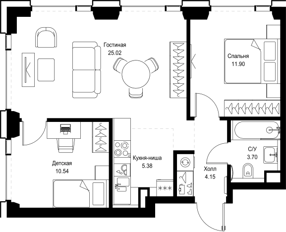 Купить квартиру у метро Давыдково в Москве. Вариант № 10350176, 0, площадь -  квм, цена 34235229 рублей