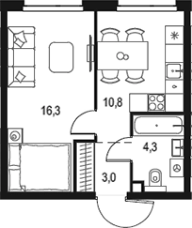 Купить квартиру в новостройках у метро Мичуринский проспект в Москве. Вариант № 3582670, 0, площадь -  квм, цена 15822738 рублей