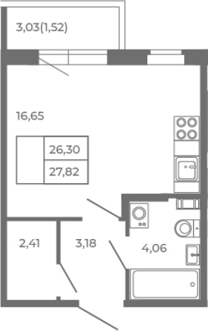Купить Студию в ЖК Новая история в Сертолове. Вариант № 6963150, 0, площадь -  квм, цена 6482060 рублей