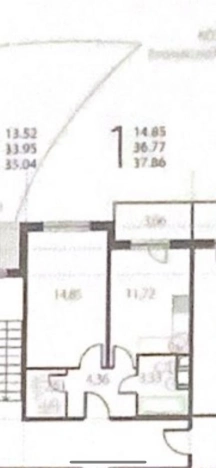 . Вариант № 1969, 8, площадь - 34 квм, цена 4700000 рублей