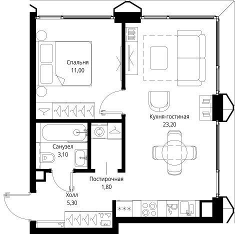 Купить квартиру в новостройках в ЖК Cityzen в Москве. Вариант № 140241, 0, площадь -  квм, цена 22830480 рублей