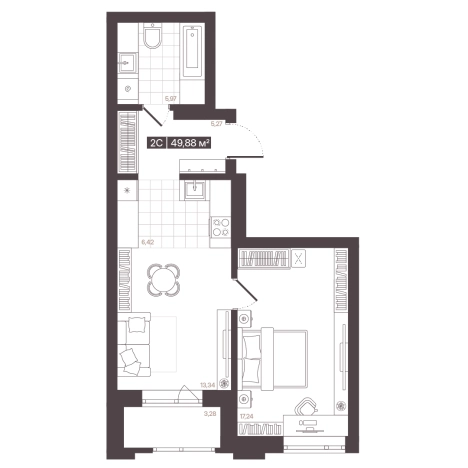 Купить квартиру в новостройках в районе Центральный в Кемерове. Вариант № 171018, 0, площадь -  квм, цена 8206707 рублей