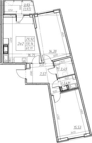 Купить квартиру в новостройках в ЖК Левитан в Мурине. Вариант № 6852779, 0, площадь -  квм, цена 8817774 рублей