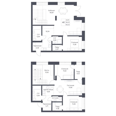 Купить четырехкомнатную квартиру в новостройках в Новосибирской области. Вариант № 10058133, 0, площадь -  квм, цена 19650000 рублей