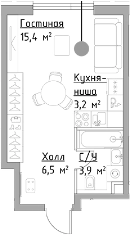 Купить Студию в новостройках в ЖК Павелецкая Сити в Москве. Вариант № 132476, 0, площадь -  квм, цена 15655215 рублей