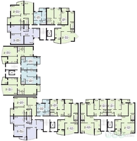 . Вариант № 50924, 18, площадь - 74 квм, цена 9450000 рублей