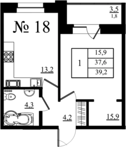 Купить однокомнатную квартиру в новостройках в ЖК Орловский бульвар в Гатчине. Вариант № 7259977, 0, площадь - квм, цена 6729190 рублей