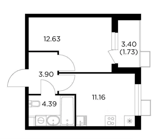 Купить однокомнатную квартиру в Микрорайоне Строитель, Мытищи в Мытищах. Вариант № 7943242, 21, площадь -  квм, цена 6800000 рублей